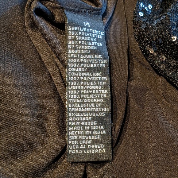 Scarlett Cocktail Evening Black Sequins Dress - Picture 5 of 10